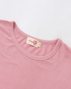 Stretchy Bamboo O Neck Short Sleeve Ribbed Women Nightgowns Short, Women Lounge Dress B014 Carnation Pink